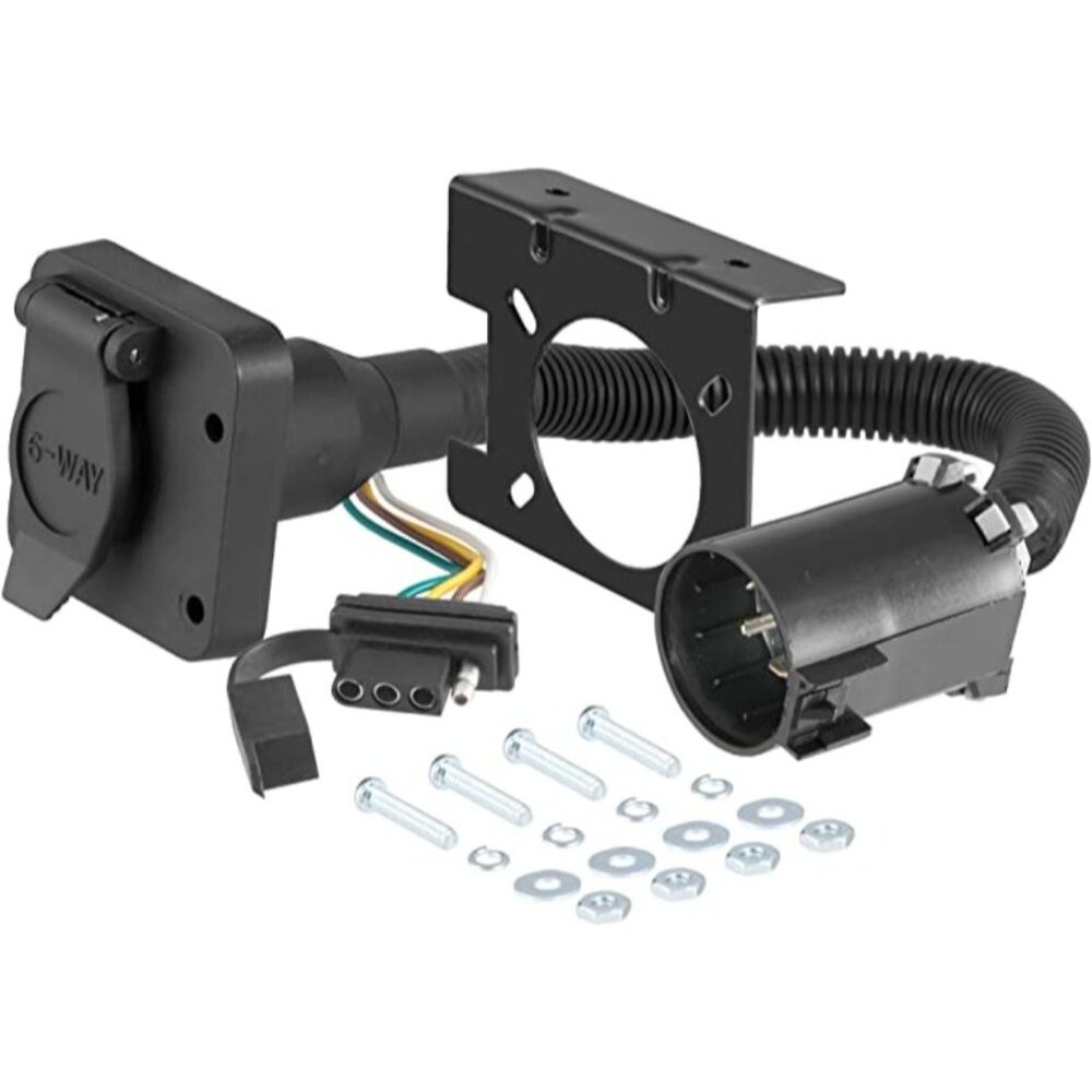 CURT 55664 Dual-Output 6 & 4 Way Connector USCAR